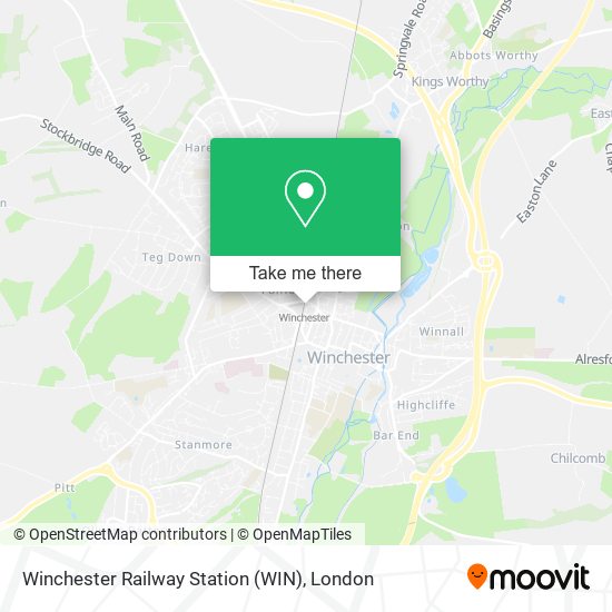 Winchester Railway Station (WIN) map