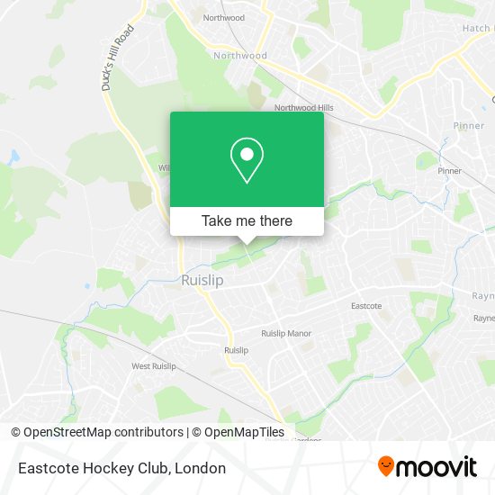 Eastcote Hockey Club map