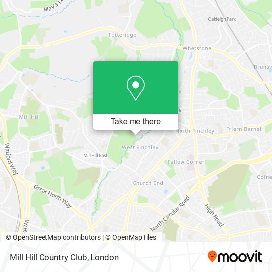 Mill Hill Country Club map