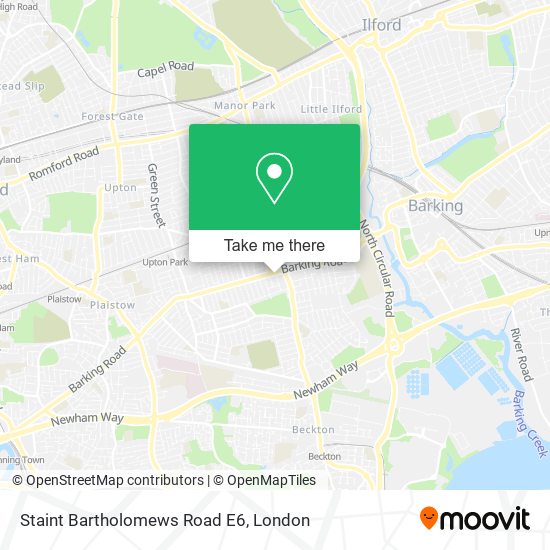 Staint Bartholomews Road E6 map