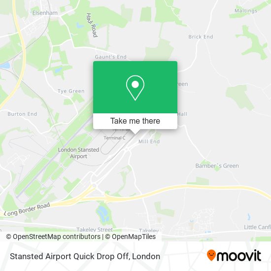 Stansted Airport Quick Drop Off map