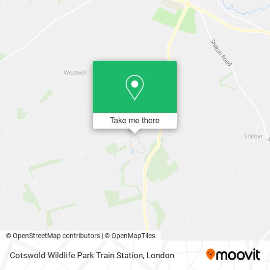 Cotswold Wildlife Park Train Station map