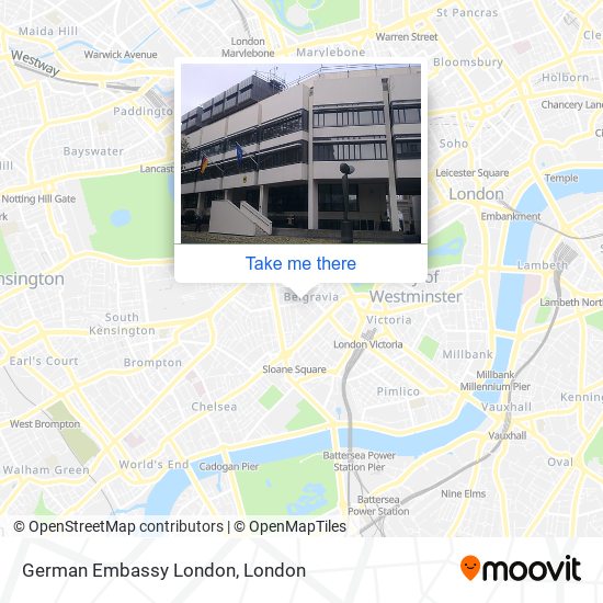German Embassy London map