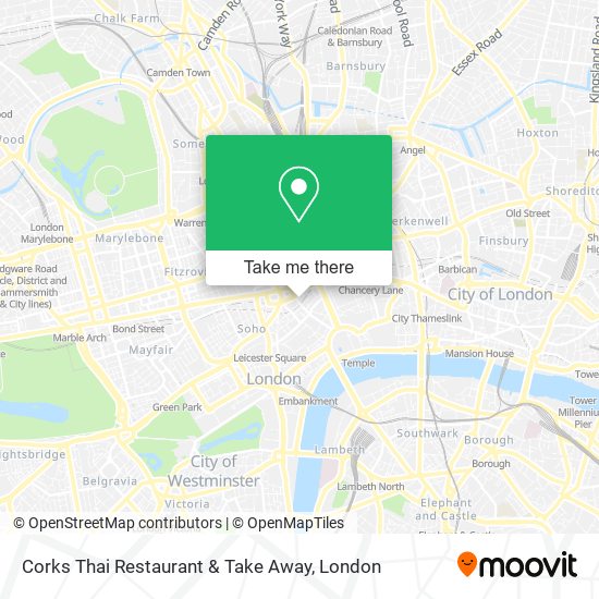 Corks Thai Restaurant & Take Away map