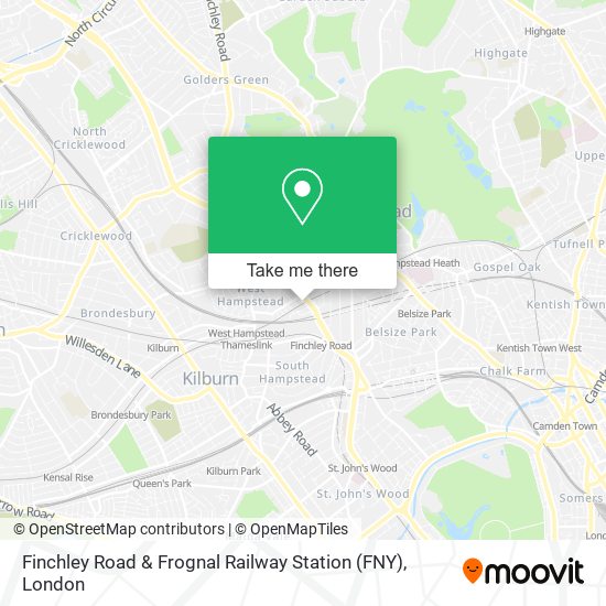 Finchley Road & Frognal Railway Station (FNY) map