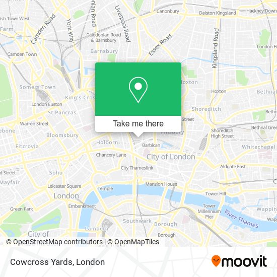 Cowcross Yards map