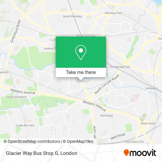 Glacier Way Bus Stop G map