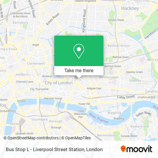 Bus Stop L - Liverpool Street Station map