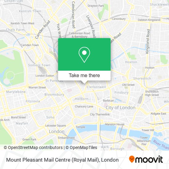 Mount Pleasant Mail Centre (Royal Mail) map