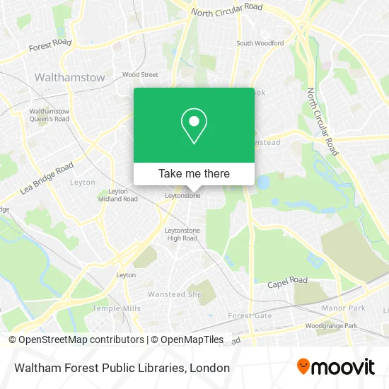 Waltham Forest Public Libraries map