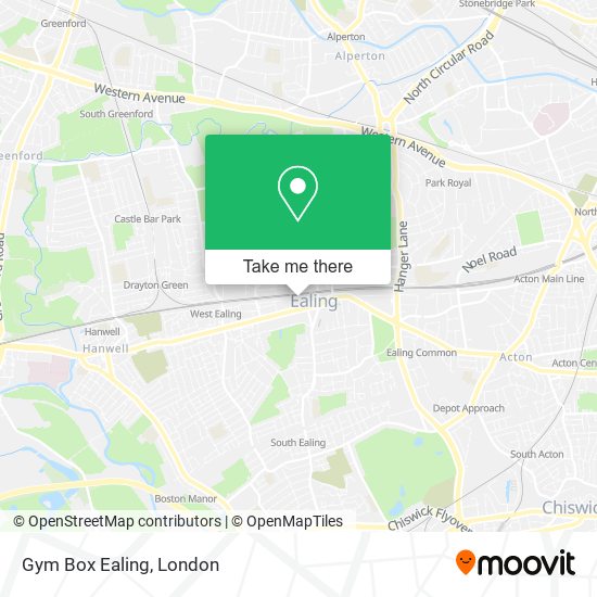 Gym Box Ealing map
