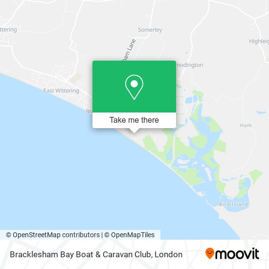 Bracklesham Bay Boat & Caravan Club map