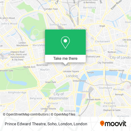 Prince Edward Theatre, Soho, London map