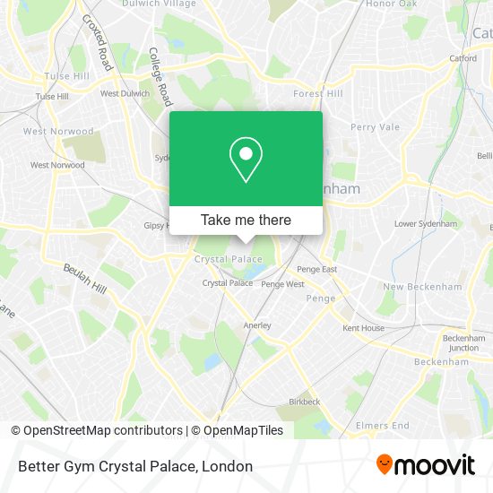 Better Gym Crystal Palace map