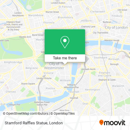 Stamford Raffles Statue map