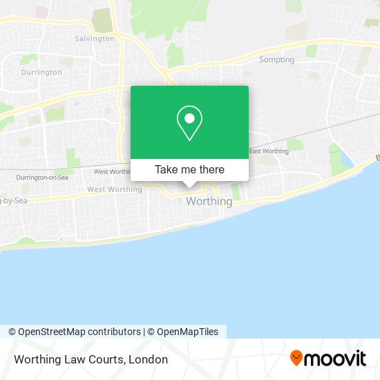Worthing Law Courts map