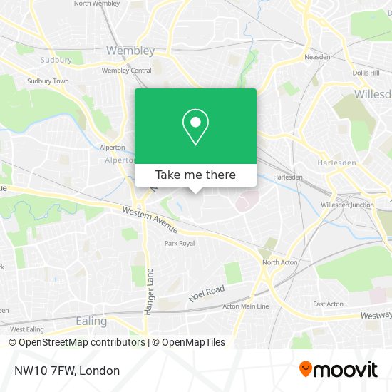 NW10 7FW map
