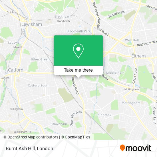 Burnt Ash Hill map
