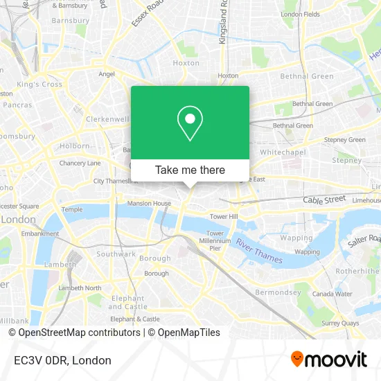 EC3V 0DR map