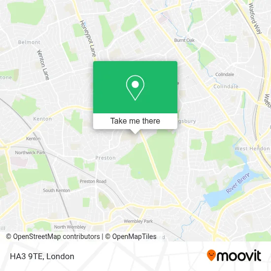 Ha3 Ppostcode Map How to Get to HA3 9TE in Kingsbury by Bus, Tube or Train?