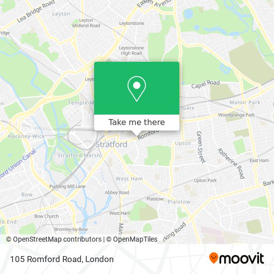 105 Romford Road map