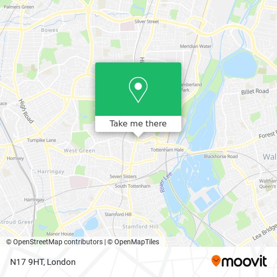 N17 9HT map