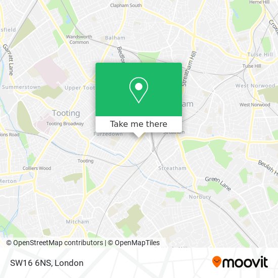 SW16 6NS map