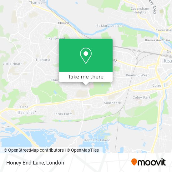 Honey End Lane map