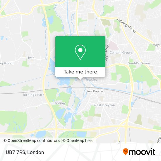 UB7 7RS map
