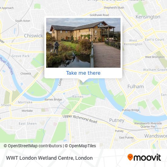 WWT London Wetland Centre map