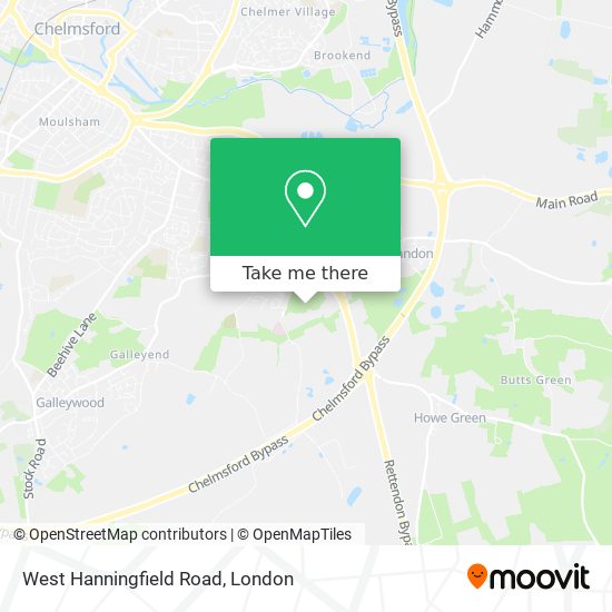 West Hanningfield Road map