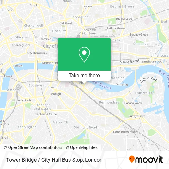Tower Bridge / City Hall Bus Stop map