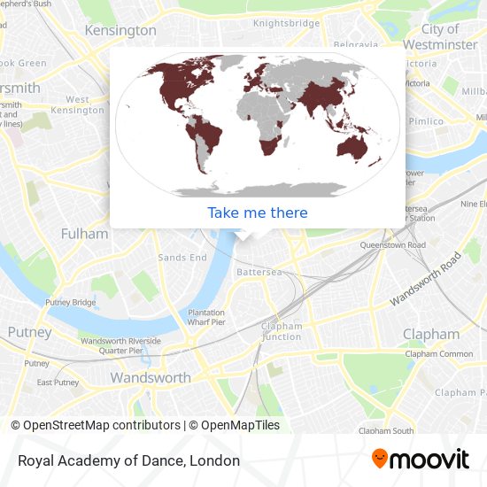Royal Academy of Dance map