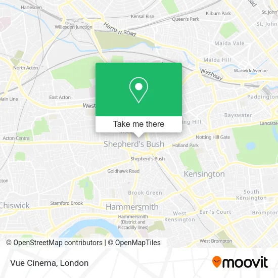 Vue Cinema map