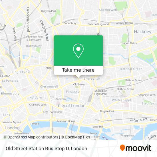 Old Street Station Bus Stop D map