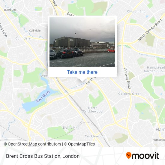 Brent Cross Bus Station map