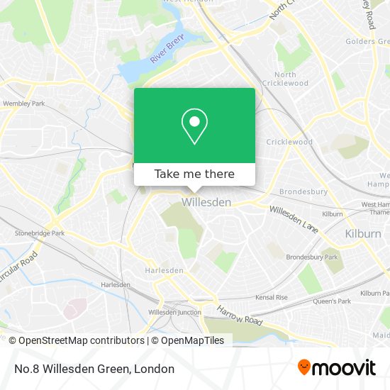 No.8 Willesden Green map