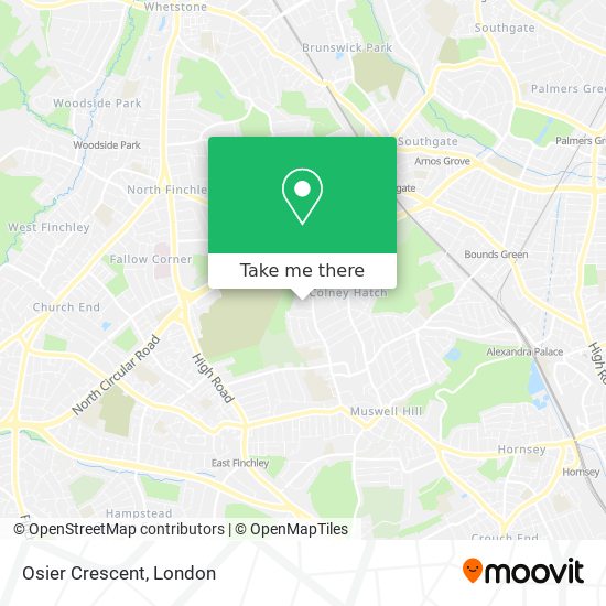 Osier Crescent map