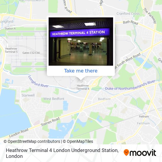 Heathrow Terminal 4 London Underground Station map