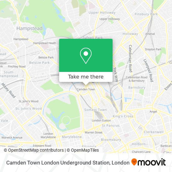 Camden Town London Underground Station map