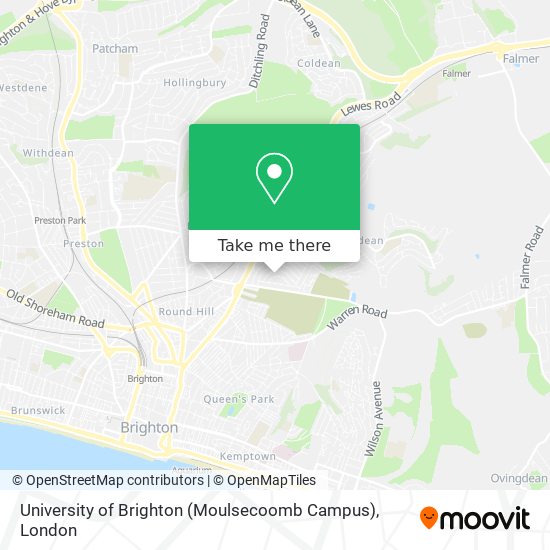 University of Brighton (Moulsecoomb Campus) map