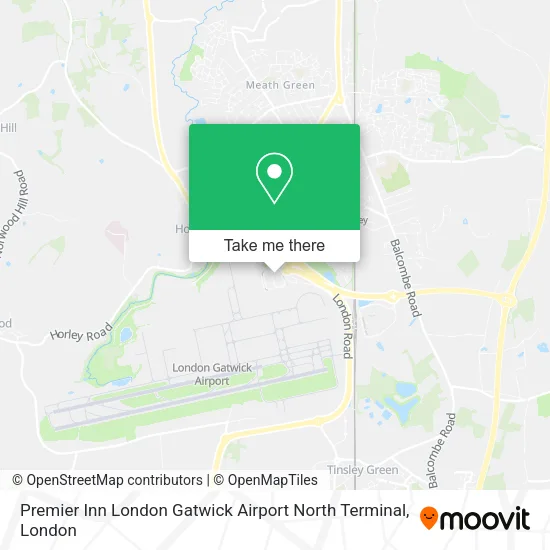 Premier Inn London Gatwick Airport North Terminal map