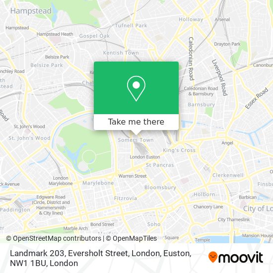 Landmark 203, Eversholt Street, London, Euston, NW1 1BU map