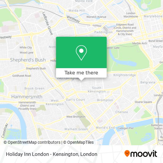 Holiday Inn London - Kensington map