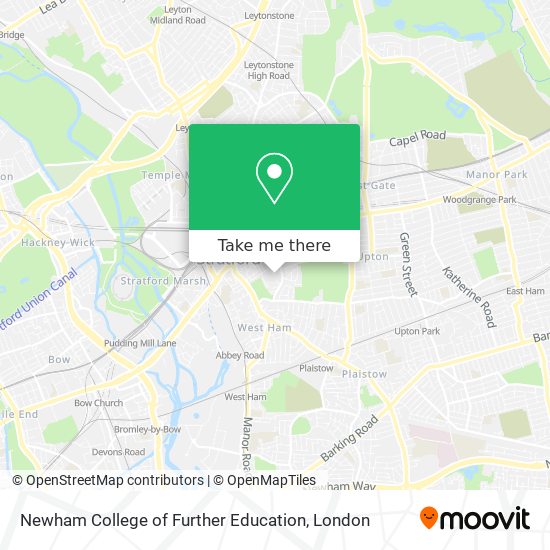 Newham College of Further Education map