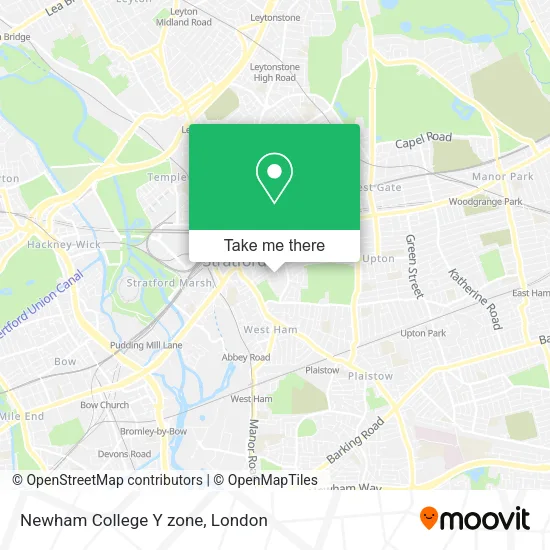 Newham College Y zone map