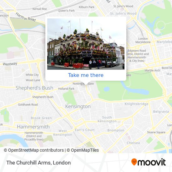 The Churchill Arms map