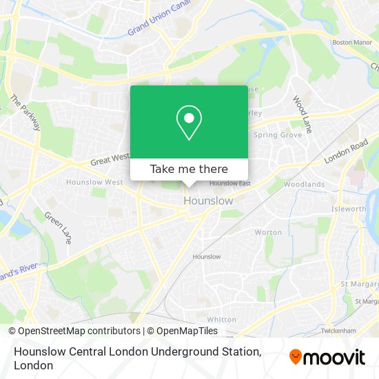 Hounslow Central London Underground Station map