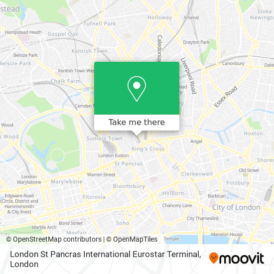 London St Pancras International Eurostar Terminal map