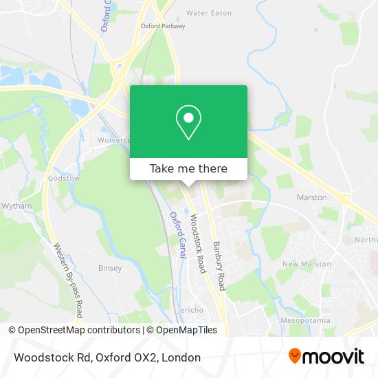 Woodstock Rd, Oxford OX2 map